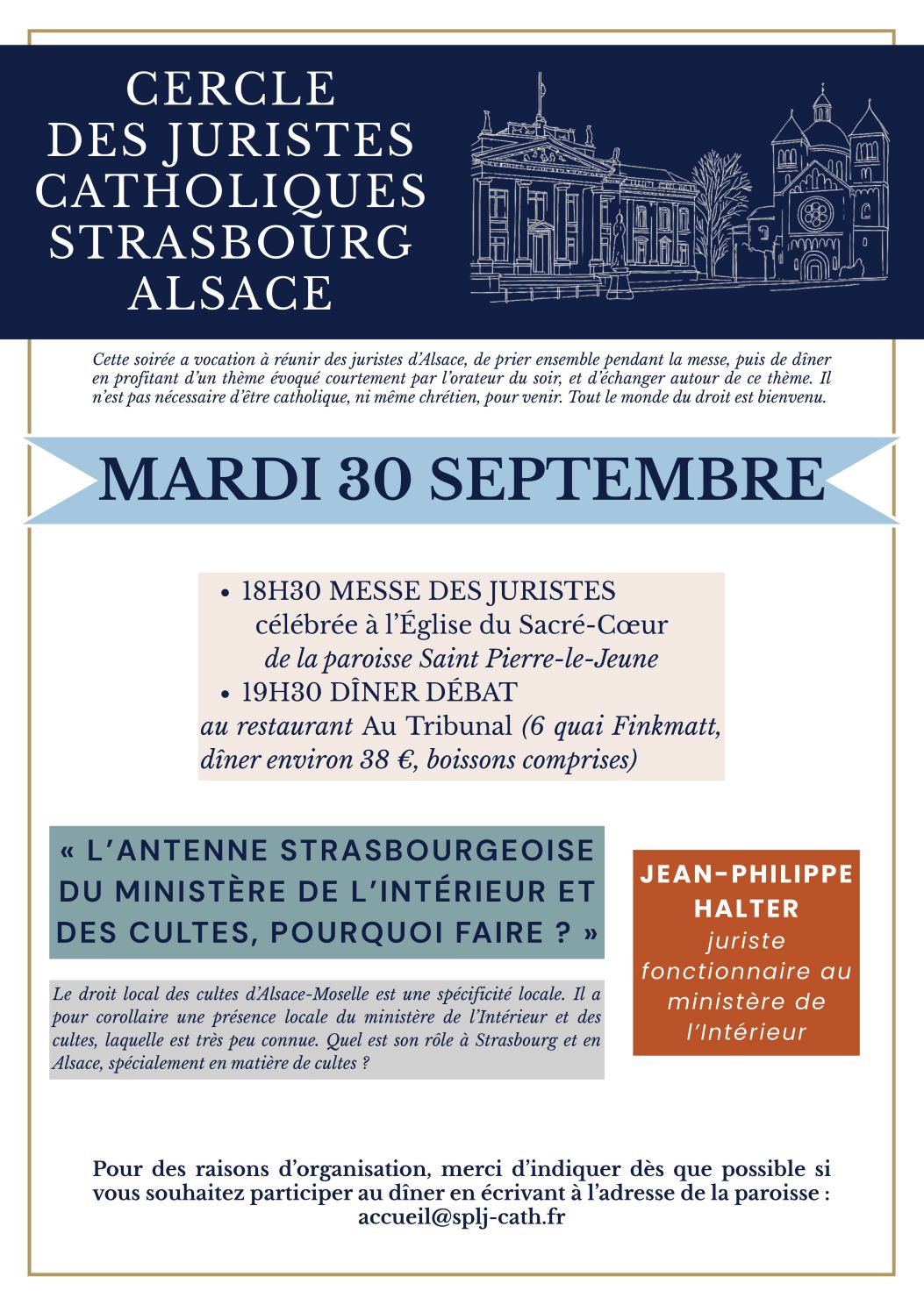 Affiche Cercle des Juriste - septembre