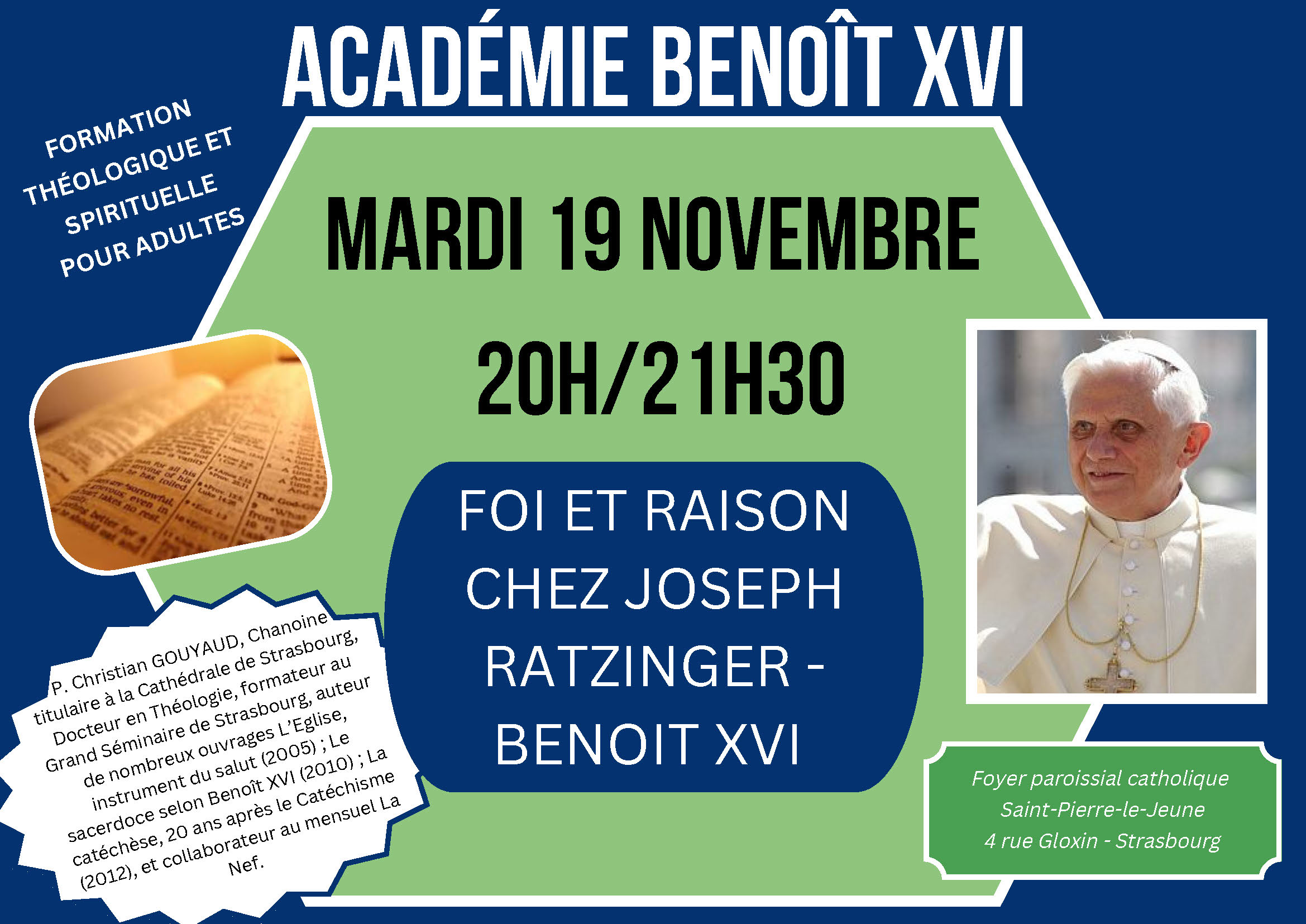 Formation Académie Benoît XVI - 19 novembre 2024