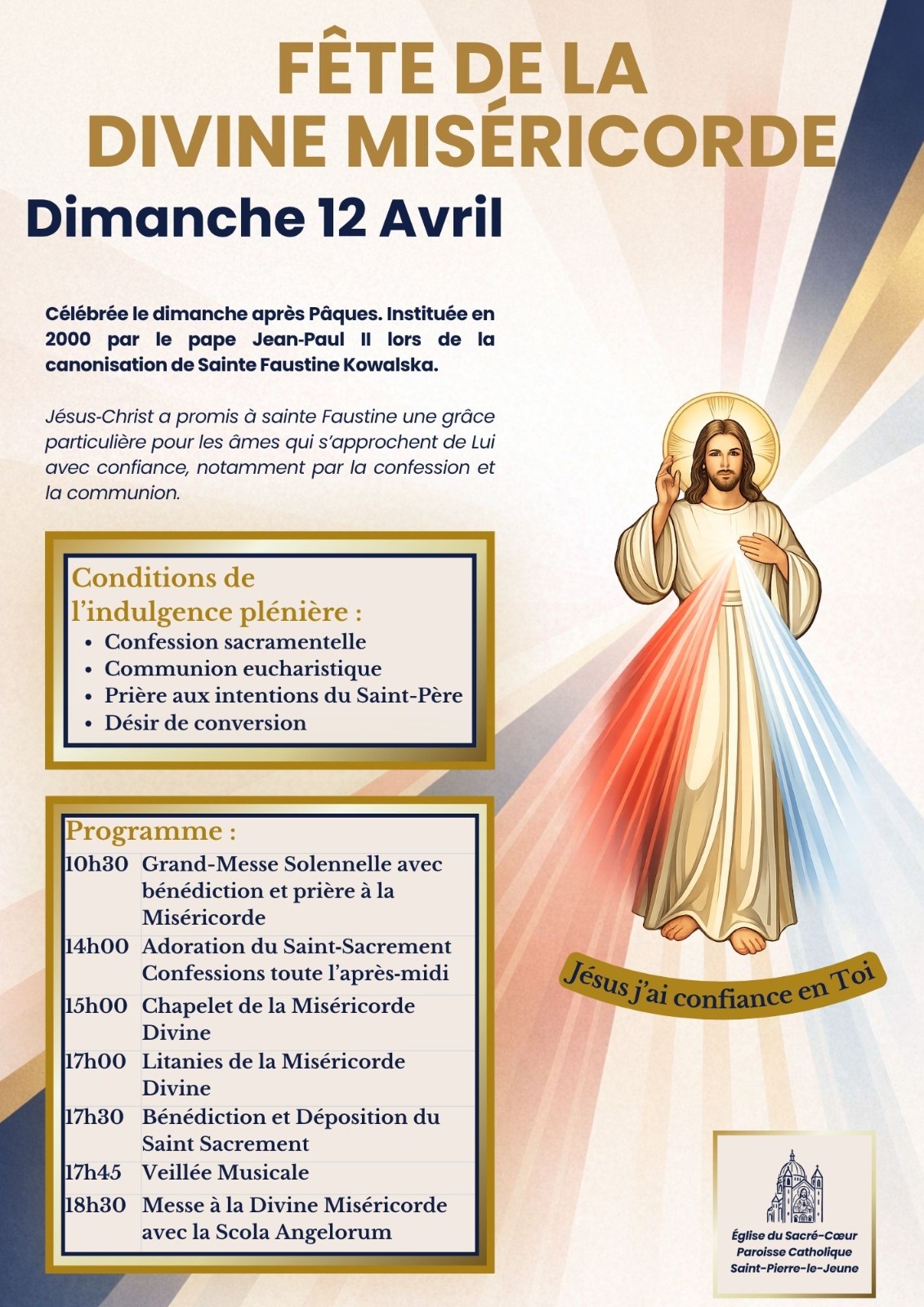 Fête de la divine miséricorde - 12 avril 2026