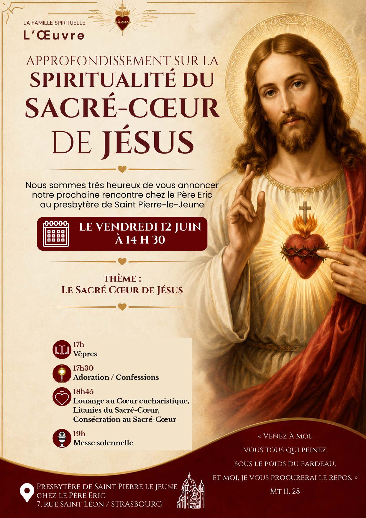 Approfondissement sur la spiritualité du Sacré-Cœur - 12 juin 2026